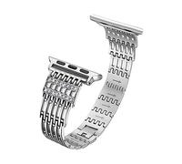 PGLVLZFGFN Strap compatible for Apple Watch SE 7 6 5 4 BAND 40mm 44mm 41mm 45mm 45mm En acier inoxydable Compatible for des accessoires de bracelet IWatch 3 Band 38mm 42mm Bracelet de montre(Silver,Fo