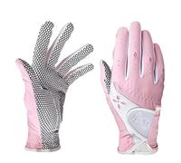 PGM Paire de gants de golf pour femme - Système de préhension amélioré - Gants confortables qui laissent circuler l’air - Rose - Taille XL