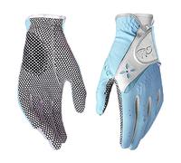 PGM Paire de gants de golf pour femme - Système de préhension amélioré - Gants confortables qui laissent circuler l’air - Bleu - Taille L