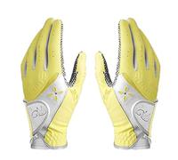 PGM Paire de Gants de Golf pour Femme - Système de préhension amélioré - Gants Confortables Qui laissent circuler l’air - Jaune - Taille M
