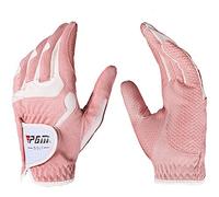PGM Paire de gants de golf pour femme, système de prise en main amélioré, frais et confortables, rose/blanc, m