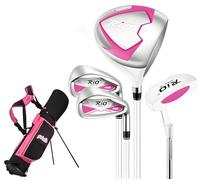 PGM Rio Club de golf pour enfants de 3 à 5 ans - Ensemble complet pour droitier - 4 pièces - Avec sac de support - Rose