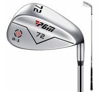 PGM Wedge - 72 degrés de sable de qualité supérieure, compensé pour homme et femme, texturé CNC, bunker Buster Escape Bunkers et économisez des coups autour du club de golf Green-High Loft (argenté)