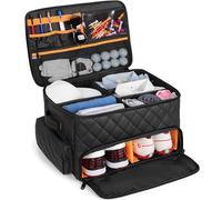 PGmoon Organiseur de Coffre de Golf à 2 Niveaux, avec Compartiment Ventilé Individuel pour 2 Paires de Chaussures, Casier pour Balles, Vêtements, Tees, Gants et Accessoires