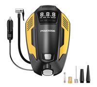 PGNOOGE Gonfleur de Pneus Voiture 150 PSI, Compresseur à Air Portatif DC 12V avec Arrêt Automatique, Compresseur Voiture pour SUV, Motos et Ballons, Pompe à Pneumatiques avec LED Light