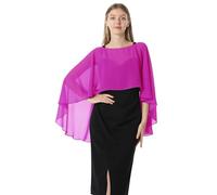 PGPBVLVGHM Capes for Femmes, châles et étoles en Mousseline de Soie for Robe de soirée, Capes de Mariage, Couverture(Rose)