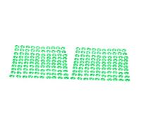 PGPGP Anneaux de Pattes de volaille réglables Verts - 100 pièces, Bracelets d'identification for Oiseaux, Poulets, Canards et dindes - Anneaux de Pied(2 Packs)