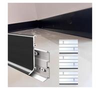 PGPGP Garniture de moulure de plinthe en Aluminium Noir - Plinthe sans Couture de 125 cm for intérieurs Modernes, for Cuisines et salles de Bains(40pcs)