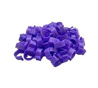 PGPGP Lot de 100 bagues d'identification for volailles de 20 mm - Anneaux d'identification durables for Canards, Poules et Autres Animaux(Purple)