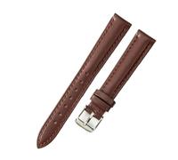 Pgqjfks Bracelet de montre en cuir souple, 10mm, 12mm, 14mm, 16mm, 18mm, 24mm, pièces, accessoires, Ruban brun foncé, 10mm