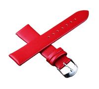 Pgqjfks Bracelet de montre souple 8/10/12/14/16/18/20/22/24mm bracelet de montre en cuir pour hommes et femmes, Rouge, 8mm