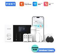 PGST 4G WiFi Protection de sécurité Tuya vie intelligente porte de maison capteur de mouvement magnétique alarme système de sécurité Kit ensemble Alexa Garage 4G WiFi Kit D