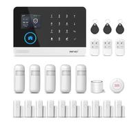 PGST Alarme 5-en-1 2025 (NF/CE) - Pack Sécurité Maison sans Abonnement avec Détecteur Anti-Faux Mouvement + Caméra WiFi 4G+ - Compatible Freebox/Orange, Alexa/Google et App Tuya