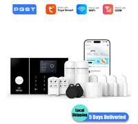 PGST Protection de sécurité 2G GSM WiFi Tuya vie intelligente Alexa domotique porte de mouvement capteur magnétique système de sécurité d'alarme 2G GSM WiFi Kit C