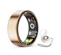 Pgtc Smart Ring,Anneau de Fitness pour Hommes et Femmes,Cardiofréquencemètre,Compteur de Calories,Traqueur de Sommeil,Anneau de santé,IP68 étanche Smart Ring Compatible avec Android iOS (Or Rose, 12)