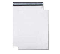 PGV Pochette d'expédition en polyéthylène opaque 36 x 48,5 cm avec bande de protection - Indéchirable et imperméable - Paquet de 10