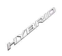 PGVXEM Logo Hybride en métal 3D, emblème de Coffre arrière de Voiture, Badge latéral de Garde-Boue, Autocollant(Silver)