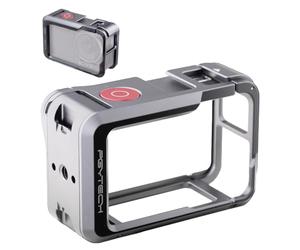 PGYTECH Caméra Cage pour DJI OSMO Action 5 Pro Boîtier Alliage Aluminium Cadre de Protection avec Connecteur Magnétique à libération rapide, Filetage Trou 1/4 Pouce pour Accessoires Lumière/Microphone