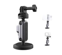 PGYTECH CapLock Magnétique Support pour DJI OSMO 360/Action 5 Pro/4/3/Pocket 3, pour Gopro 13/12/11/10, Action Caméra pour Insta360 Ace Pro 2/X5/X4/One RS/R/X3, Double rotule avec 1/4"- 20 Fils