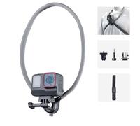PGYTECH CapLock™ Support de Cou pour Caméra d'action Max Édition Longue, Harnais Réglable pour Poitrine et Collier Main Libre pour Vlog Vidéo