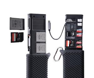 PGYTECH CFexpress Type B/SD/Micro SD Lecteur de Carte USB 3.2 Gen 2 10 Gbit/s Lecteur de Carte mémoire CFexpress Type B/SD/TF/Nano Card Case, Compatible avec Windows/Mac/Linux/Android/iPad OS (Noir)