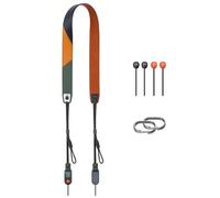 PGYTECH Courroie Appareil Photo en Cuir Véritable Air, Sangle Epaule et Cou à Libération Rapide pour DSLR & Hybride, 80-136cm Vintage Rétro Universel, Charge Max 40kg, Multicolore Vert & Marron