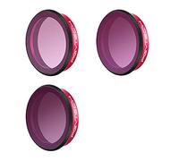 PGYTECH Ensemble de filtres à densité Neutre dégradés pour DJI Osmo Action ND8-GR, ND16-4 et ND32-8 (Professionnel), étanches et résistants à l'huile (P-11B-021)