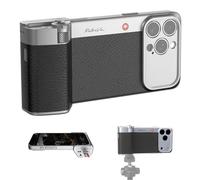 PGYTECH Kit de Poignée RetroVa pour iPhone 16 Pro, avec Coque Vintage, Poignée Bluetooth pour Smartphone,Slot MicroSD, Filetage 1/4"-20, Commandes Physiques et Intégration d'Application
