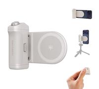 PGYTECH MagCam 2 Poignée pour Smartphone, Kit Modulaire 3-en-1, Télécommande Bluetooth, Poignée de Charge et Support MagSafe sans Fil, pour iPhone 12-17/Android 14 (Gris Brume)