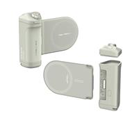 PGYTECH MagCam Ensemble de Poignée 3-en-1 avec Chargement sans Fil MagSafe/Télécommande Bluetooth Détachable pour iPhone 16/15/14/13/12/Android 14, Support de Téléphone, Vert Menthe
