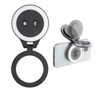 PGYTECH MagGlow Lampe d’Appoint Magnétique pour Téléphone, Lampe Selfie MagSafe, Anneau Lumineux LED Magnétique Portable avec Lumière Froide/Douce/Chaude, pour Selfies/Photographie/Vidéo (Noir)