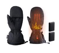 PGYTECH Master Gants de photographie chauffants au graphène pour homme et femme, Gant chauffant avec batterie Type-C 4000 mAh 3 niveaux de chauffage, Gants d'hiver antidérapants écran tactile étanches