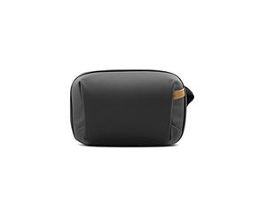 PGYTECH Mini Tech Organizer, Sacoche Accessoires Câbles de Voyage, Noir | Technique Étui, Design Voile Compact, Tissu Hydrofuge, Poche AirTag Cachée, Boucles Élastiques pour Câble/Batterie/Powerbank