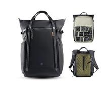 PGYTECH OneGo Roamer Sac à Dos Photo 18L, Tote Décontracté Déperlant avec Double Portage, pour Appareils Reflex/Hybrides, Drone DJI Mavic, MacBook Air 15", Porte-Trépied (Noir)