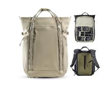 PGYTECH OneGo Roamer Sac à Dos Photo 25L, Tote Décontracté Déperlant avec Double Portage, pour Appareils Reflex/Hybrides, Drone DJI Mavic, MacBook Pro 16", Porte-Trépied (Kaki)
