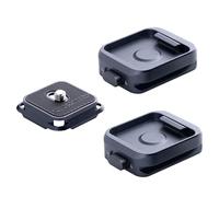 PGYTECH Plaque de dégagement rapide + adaptateur avec plaque de dégagement rapide et pince pour appareil photo Sony/Nikon/Fuji/DJI avec vis de 6,35 mm à 9,5 mm (deux pinces et plaque)