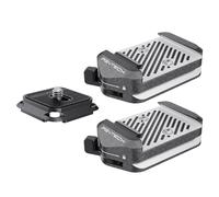 PGYTECH Plaque & Pince Arca-Swiss V2 à Dégagement Rapide, avec Filetage 1/4"-3/8" pour Sony/Nikon/Fuji/DJI Passage Entre Trépieds/Gimbals/Sliders/Stabilisateurs (Deux Pinces + Plaque)