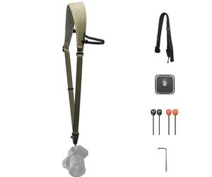 PGYTECH Sangle Appareil Photo Pro, Sangle Épaule Renforcée à Dégagement Rapide Avec Bretelle Sous-bras Amovible, Harnais Professionnel Coussin Ergonomique Cuir pour Appareils Photo DSLR/Hybrides, Vert