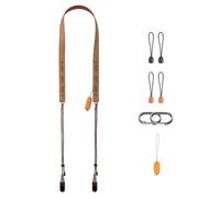 PGYTECH Sangle d'appareil photo Slim Réglable en Cuir à dégagement rapide 820-1360mm Légère Rétro pour Appareils Photo hybrides/compacts/Instax/numériques, Vintage Style,Brun Caramel