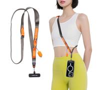 PGYTECH Sangle de Photographie pour Téléphone, Version Sangle Réglable en Nylon, pour iPhone, Android et la Plupart des Smartphones, Gris Brumeux