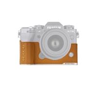 PGYTECH X-T5 Étui en Cuir pour FUJIFILM, Demi-étui en Cuir Véritable Fait Main avec Base en Alliage d'Aluminium, Emplacement Carte SD & Œillet de Sangle (pour Fuji X-T5, Marron)
