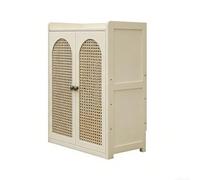 PGZMDTWI Etagere radiateur, Armoire de Rangement en Bois, Armoire organisatrice à Porte en rotin Plastique Haute Pratique avec étagère de Bain Cuisine(60x25x82.5/23.6inx9.8inx32.5in)