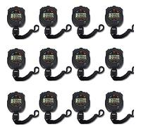 Pgzsy Lot de 12 chronomètres électroniques numériques multifonctions avec affichage de la date, de l'heure et de la fonction d'alarme, convient pour les entraîneurs sportifs, entraîneurs de fitness