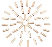Ph 50pcs Perle En Macramé,Perles De Tube En Laiton Doré 25x8 Mm Pour L'artisanat De Couture Et Le Support De Plante À Suspendre En Macramé