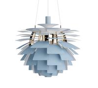 Louis Poulsen Suspension PH Artichoke Ø60cm Dusty blue-brass metallised