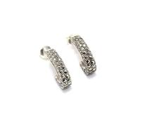 PH Artistic G689 Boucles d'oreilles à tige en argent sterling 925 avec pierre marcassite faite à la main