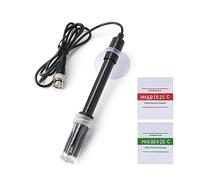 Ph Metre, Contrôleur de sonde d'électrode de ph-mètre de remplacement, capteur de connecteur BNC avec poudre tampon 100cm for laboratoire hydroponique d'aquarium(1.2M)