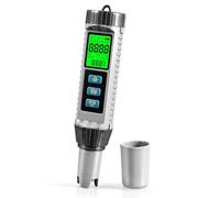Ph Mètre Numérique, Testeur 8 en 1 TDS/EC/Sel/ORP/SG/Chlore/Température | Testeur de Chlore avec LCD Rétroéclairé et ATC, Testeur de Qualité de l'Eau pour l'Eau Potable Piscine Aquarium et Hydroponie