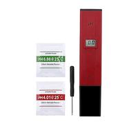 Ph Metre, Testeur de PH numérique, testeur de qualité de l'eau, dispositif de mesure de l'acidité, piscine d'eau, Aquarium hydroponique, brassage à domicile 0-14pH(Rot)