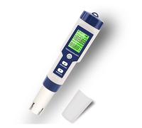 Ph Metre, Testeur numérique de qualité de l'eau 5 en 1 LCD, PH/TDS/EC/sel/compteur de température EZ 9909, moniteur for piscines et Aquariums d'eau potable